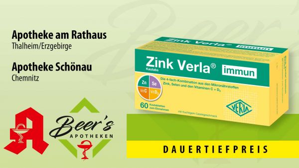 Zink Verla® immun, 60 Kautabletten