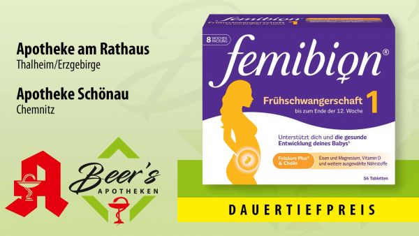 Femibion® 1 bis zur 12. Woche, 56 Tabletten